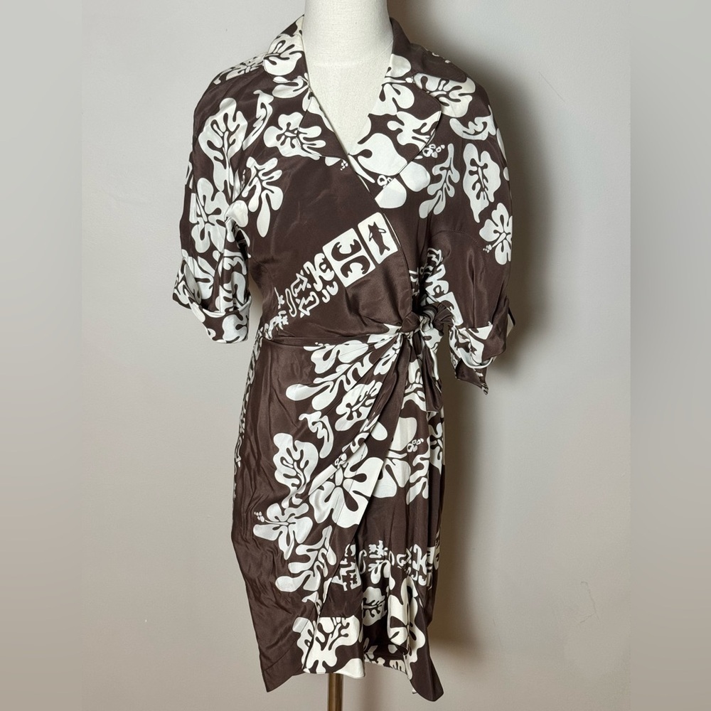Vintage Thierry Mugler Silk Wrap Dress Size 42 - Picture 3 of 13